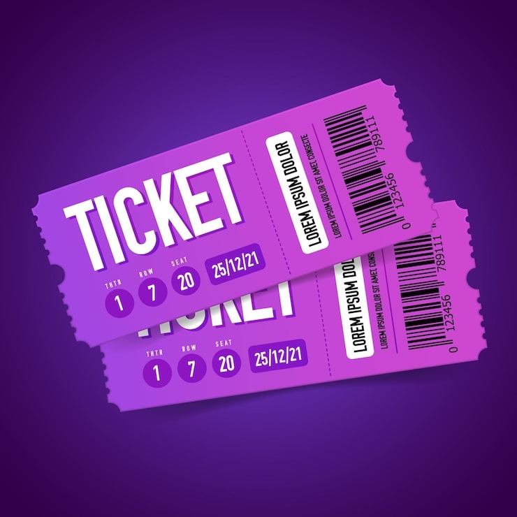 realistic-tickets-composition-neon-paper-coupons-with-editable-text-printed-barcode_1284-58860
