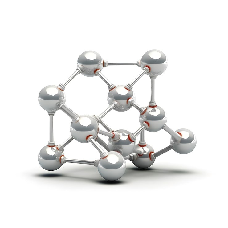 silver-model-molecule-with-number-5-it_786255-9847