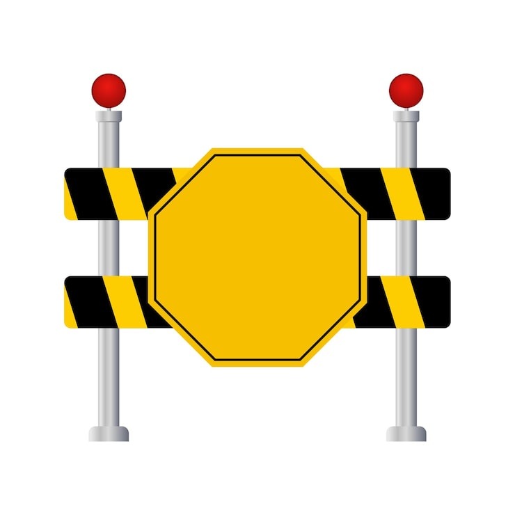 standalone-safety-sign-with-dual-poles-blank-message-panel_881311-559