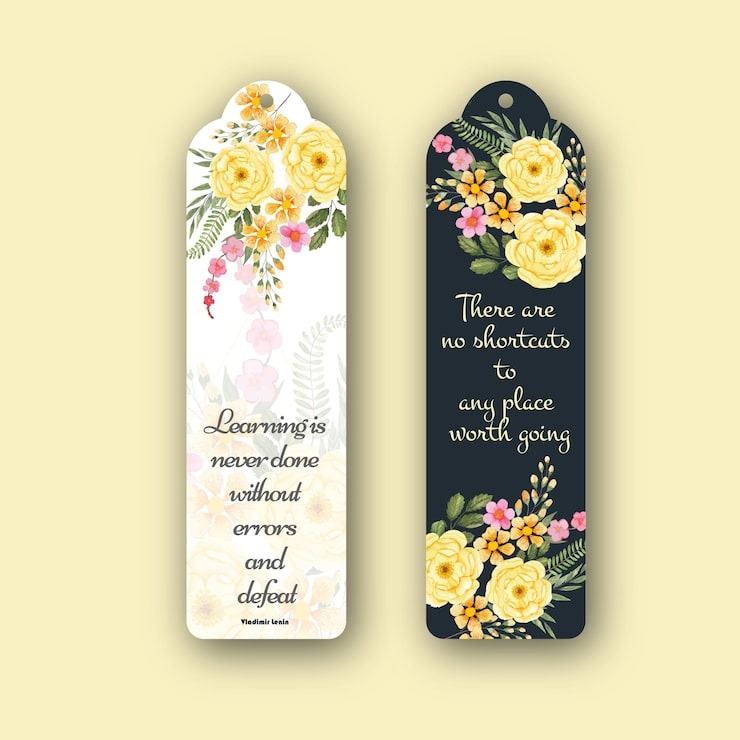 yellow-floral-handmade-watercolor-bookmark_318549-384